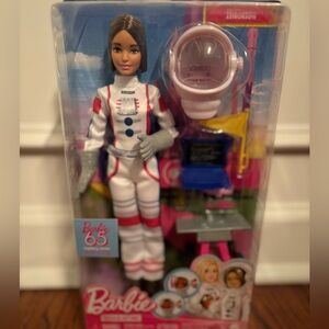Barbie Astronaut Doll in Pink and White Suit